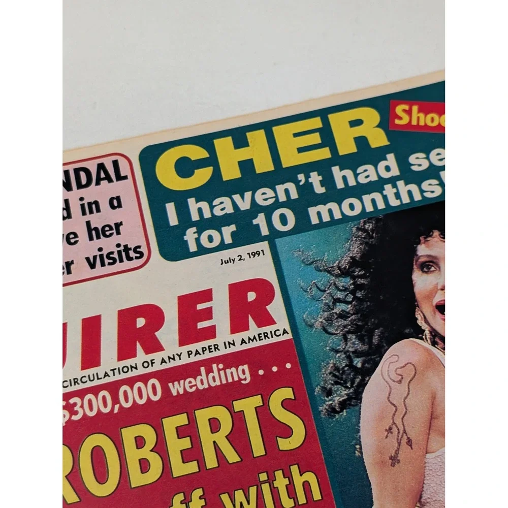 National Enquirer 1991 Julia Roberts Cher Tom Cruise Michael Jordan Vintage‎ 90s